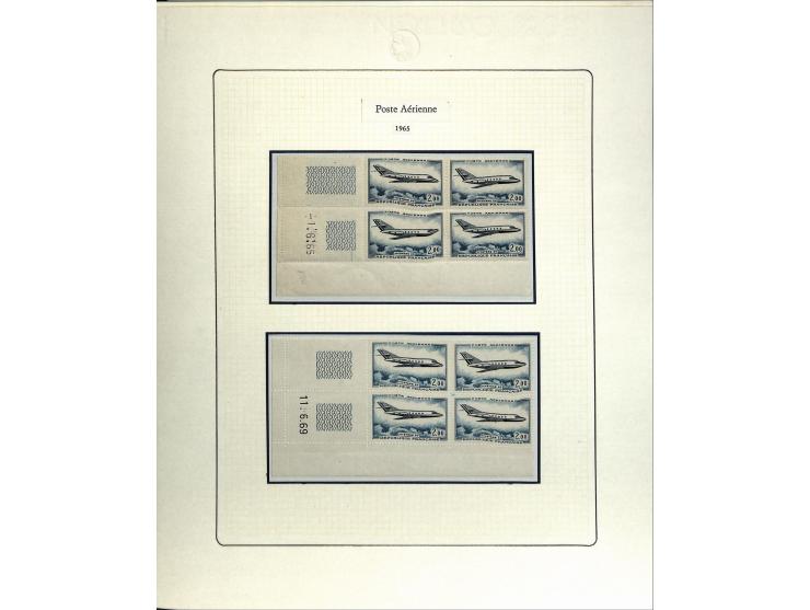 1927/87, Sammlung der Flugpost-Ausgaben mit vielen Eckrand-4er-Blocks mit Druckdaten, einigen Probedrucken etc., dabei u.a. M