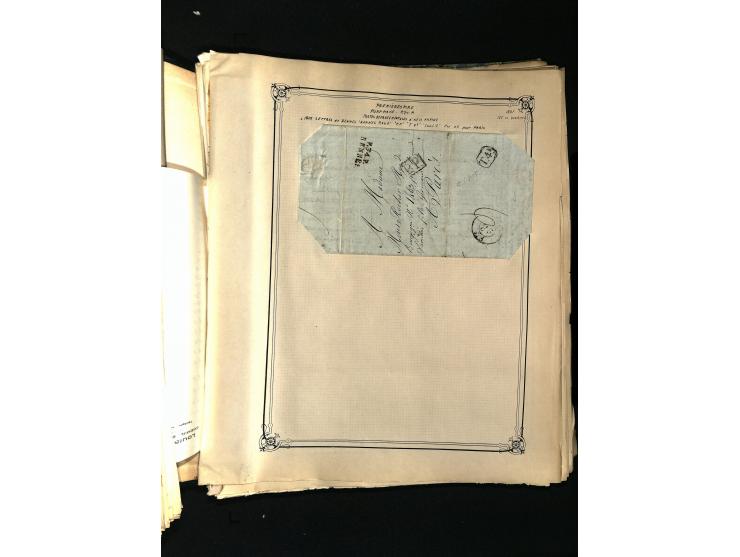 1757/1917, interessante Sammlung mit über 350 Briefen, dabei viel Vorphila bzw. markenlose Belege u.a. mit Kartenschluß, auße