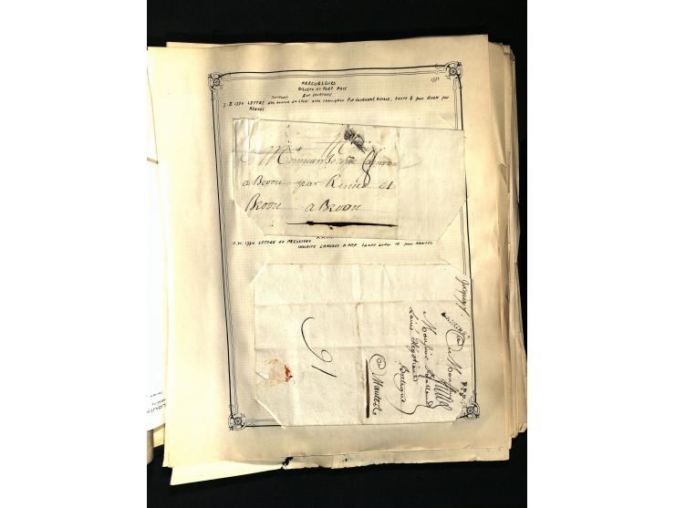 1757/1917, interessante Sammlung mit über 350 Briefen, dabei viel Vorphila bzw. markenlose Belege u.a. mit Kartenschluß, auße