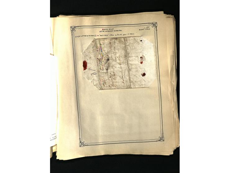 1757/1917, interessante Sammlung mit über 350 Briefen, dabei viel Vorphila bzw. markenlose Belege u.a. mit Kartenschluß, auße