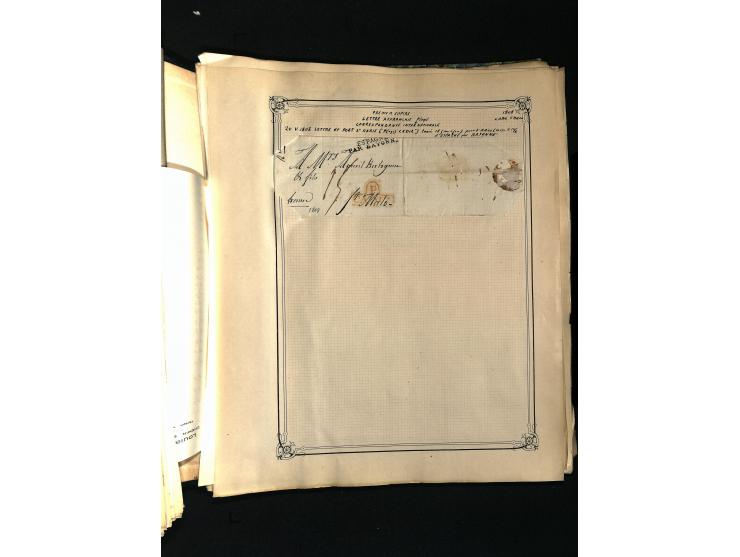 1757/1917, interessante Sammlung mit über 350 Briefen, dabei viel Vorphila bzw. markenlose Belege u.a. mit Kartenschluß, auße