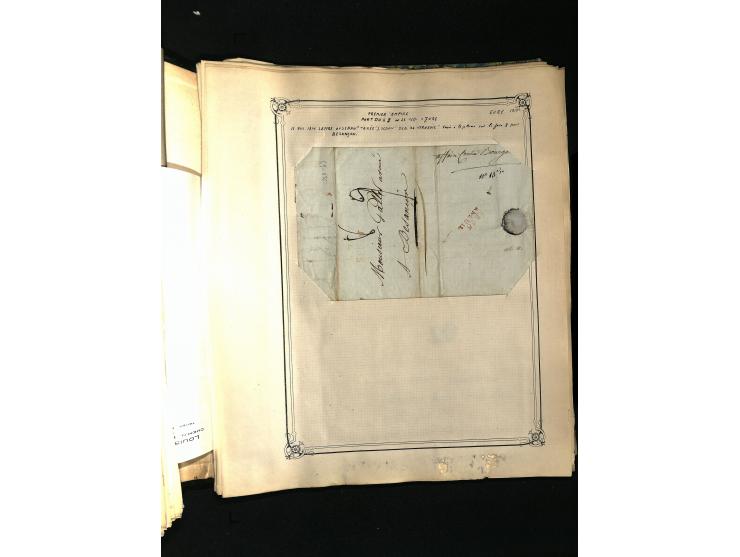 1757/1917, interessante Sammlung mit über 350 Briefen, dabei viel Vorphila bzw. markenlose Belege u.a. mit Kartenschluß, auße