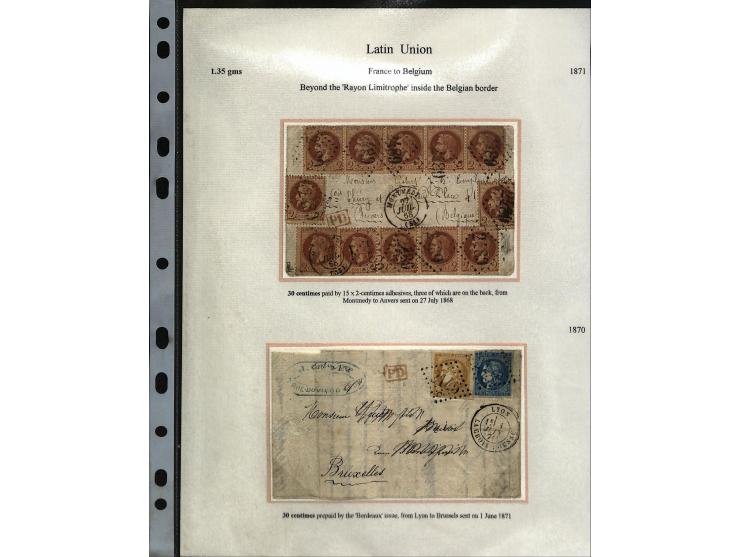 1795/1960 (ca.), ca. 200 Briefe, Karten und Ganzsachen ab Vorphila mit Schwerpunkt bis ca. 1900, dabei einige besseren Franka