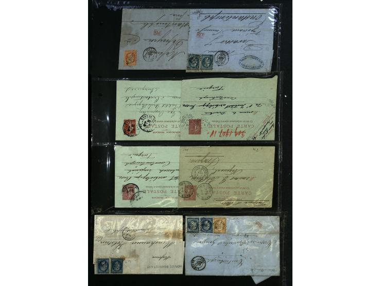 1795/1960 (ca.), ca. 200 Briefe, Karten und Ganzsachen ab Vorphila mit Schwerpunkt bis ca. 1900, dabei einige besseren Franka