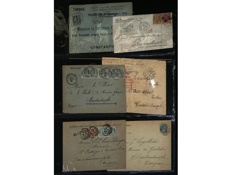 1795/1960 (ca.), ca. 200 Briefe, Karten und Ganzsachen ab Vorphila mit Schwerpunkt bis ca. 1900, dabei einige besseren Franka