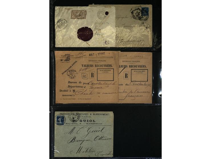 1795/1960 (ca.), ca. 200 Briefe, Karten und Ganzsachen ab Vorphila mit Schwerpunkt bis ca. 1900, dabei einige besseren Franka