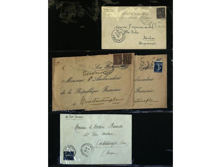 1795/1960 (ca.), ca. 200 Briefe, Karten und Ganzsachen ab Vorphila mit Schwerpunkt bis ca. 1900, dabei einige besseren Franka