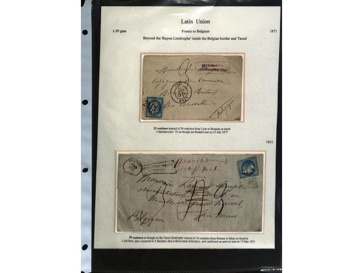 1795/1960 (ca.), ca. 200 Briefe, Karten und Ganzsachen ab Vorphila mit Schwerpunkt bis ca. 1900, dabei einige besseren Franka