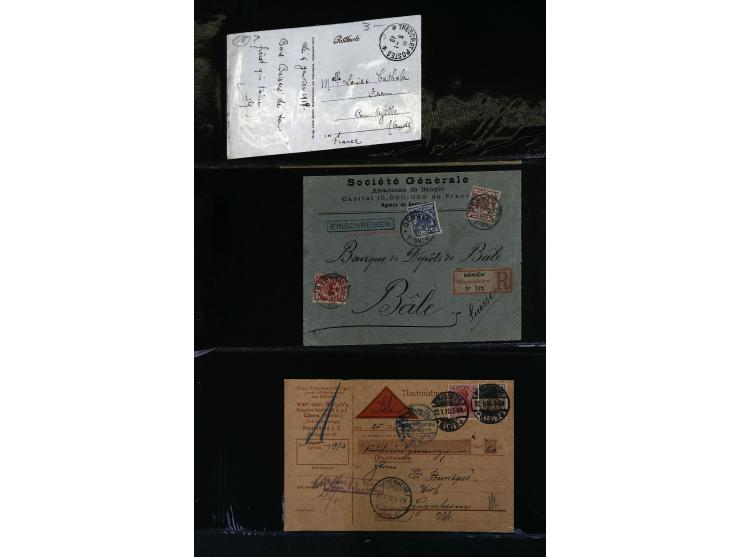 1795/1960 (ca.), ca. 200 Briefe, Karten und Ganzsachen ab Vorphila mit Schwerpunkt bis ca. 1900, dabei einige besseren Franka