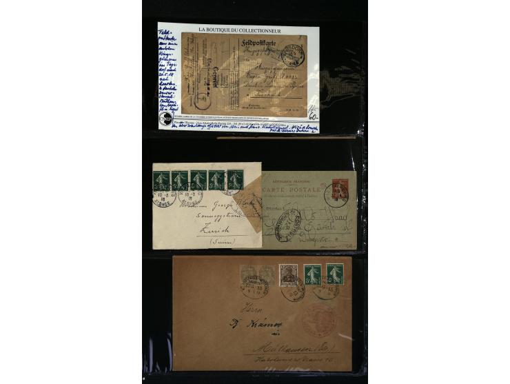1795/1960 (ca.), ca. 200 Briefe, Karten und Ganzsachen ab Vorphila mit Schwerpunkt bis ca. 1900, dabei einige besseren Franka