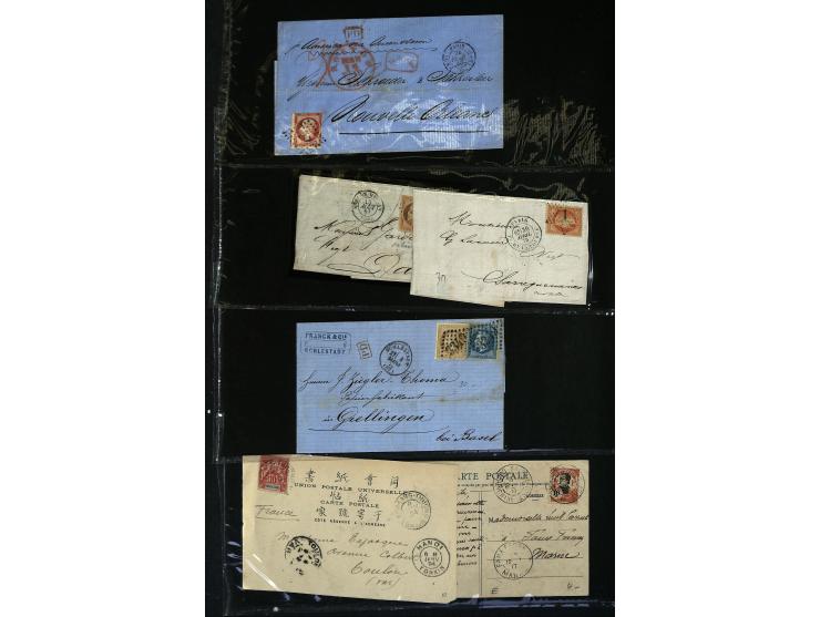 1795/1960 (ca.), ca. 200 Briefe, Karten und Ganzsachen ab Vorphila mit Schwerpunkt bis ca. 1900, dabei einige besseren Franka