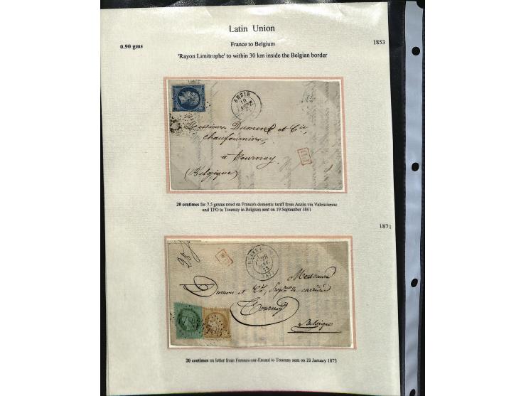 1795/1960 (ca.), ca. 200 Briefe, Karten und Ganzsachen ab Vorphila mit Schwerpunkt bis ca. 1900, dabei einige besseren Franka