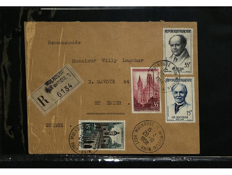 1795/1960 (ca.), ca. 200 Briefe, Karten und Ganzsachen ab Vorphila mit Schwerpunkt bis ca. 1900, dabei einige besseren Franka
