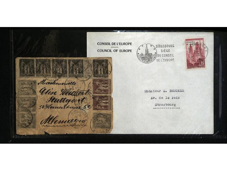 1795/1960 (ca.), ca. 200 Briefe, Karten und Ganzsachen ab Vorphila mit Schwerpunkt bis ca. 1900, dabei einige besseren Franka