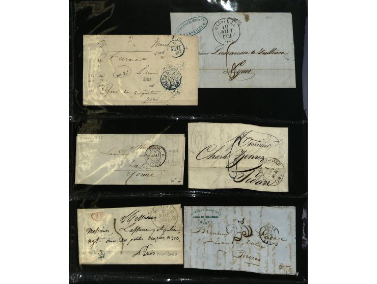 1795/1960 (ca.), ca. 200 Briefe, Karten und Ganzsachen ab Vorphila mit Schwerpunkt bis ca. 1900, dabei einige besseren Franka