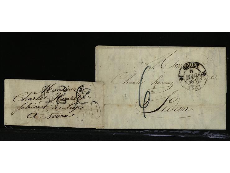 1795/1960 (ca.), ca. 200 Briefe, Karten und Ganzsachen ab Vorphila mit Schwerpunkt bis ca. 1900, dabei einige besseren Franka