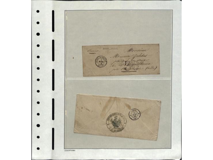 1855, interessante Sammlung "Krim-Krieg" mit 30 Briefen von bzw. an Einheiten im Kriegsgebiet, dabei einige unfrankierte Brie