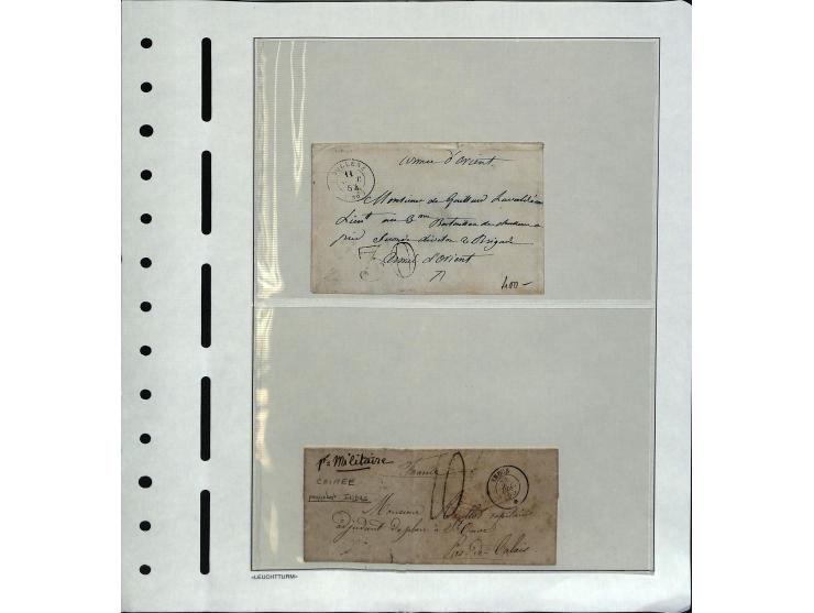 1855, interessante Sammlung "Krim-Krieg" mit 30 Briefen von bzw. an Einheiten im Kriegsgebiet, dabei einige unfrankierte Brie