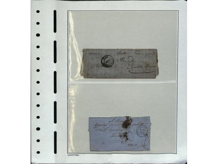 1855, interessante Sammlung "Krim-Krieg" mit 30 Briefen von bzw. an Einheiten im Kriegsgebiet, dabei einige unfrankierte Brie