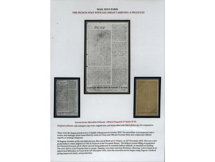 BALLON MONTÉ: 1870/71, Sammlungsbestand von über 50 Briefen, meist ausstellungsmäßig aufgezogen und ausführlich beschrieben, 