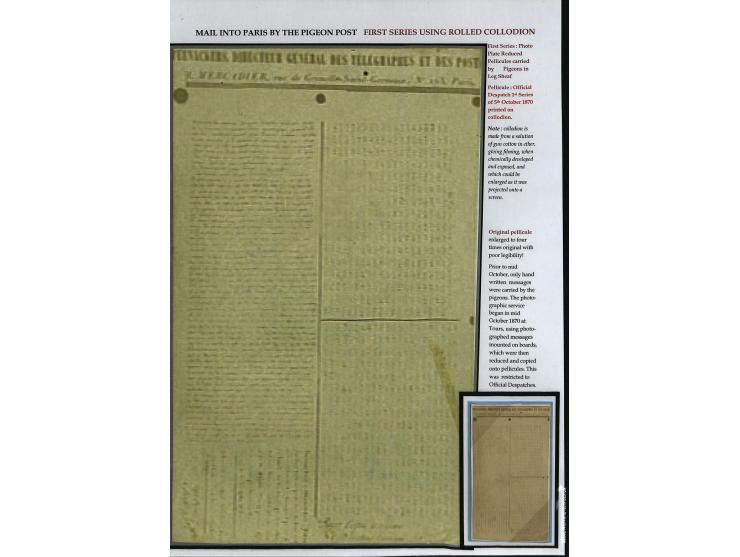 BALLON MONTÉ: 1870/71, Sammlungsbestand von über 50 Briefen, meist ausstellungsmäßig aufgezogen und ausführlich beschrieben, 