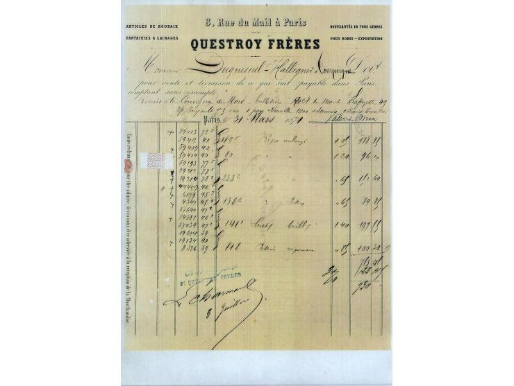 PARISER KOMMUNE: Aufgezogene Sammlung mit rund 40 Belegen zwischen dem 19.3 und 20.5.1871, dabei Brief aus der Nationalversam