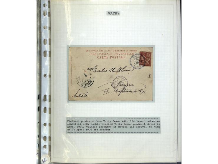1840/1910, Sammlung mit ca. 35 Briefen, Karten und Ganzsachen sowie ein Briefstück mit u.a. Stempeln von Alexandrette bis Vat