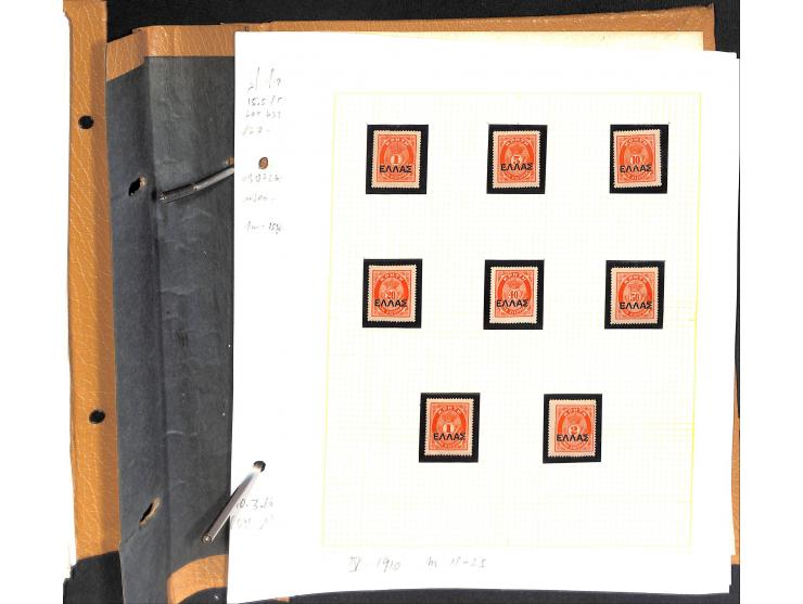 1861/1972, am Anfang meist gestempelte und ungebrauchte Sammlung auf selbstgestalteten Albenblättern, dabei guter Teil große 