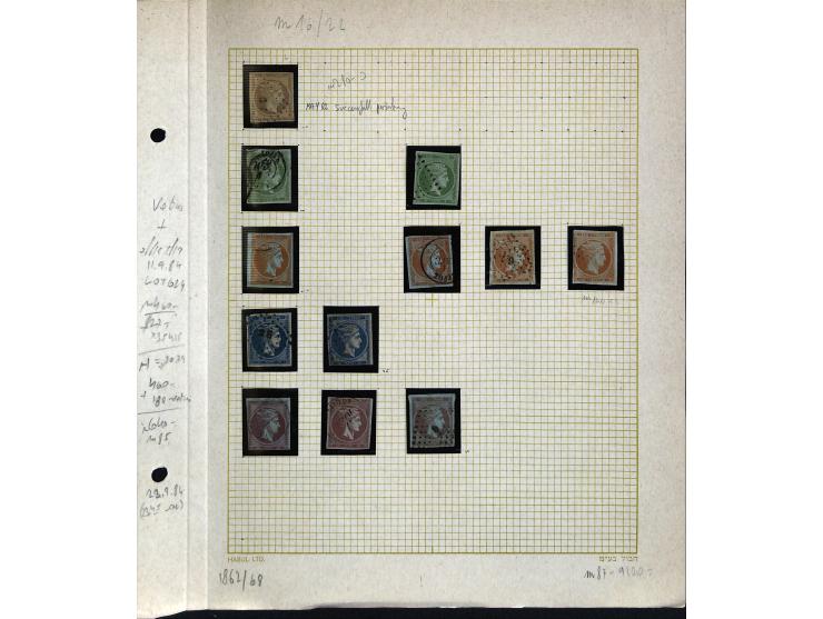 1861/1972, am Anfang meist gestempelte und ungebrauchte Sammlung auf selbstgestalteten Albenblättern, dabei guter Teil große 