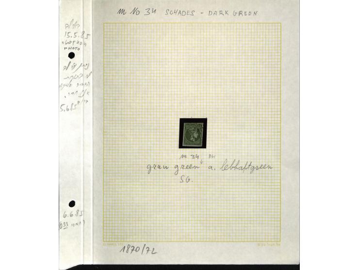 1861/1972, am Anfang meist gestempelte und ungebrauchte Sammlung auf selbstgestalteten Albenblättern, dabei guter Teil große 