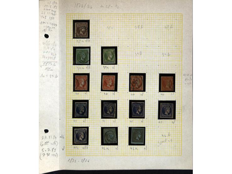 1861/1972, am Anfang meist gestempelte und ungebrauchte Sammlung auf selbstgestalteten Albenblättern, dabei guter Teil große 