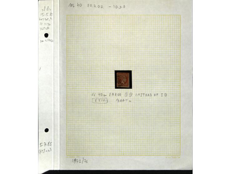 1861/1972, am Anfang meist gestempelte und ungebrauchte Sammlung auf selbstgestalteten Albenblättern, dabei guter Teil große 