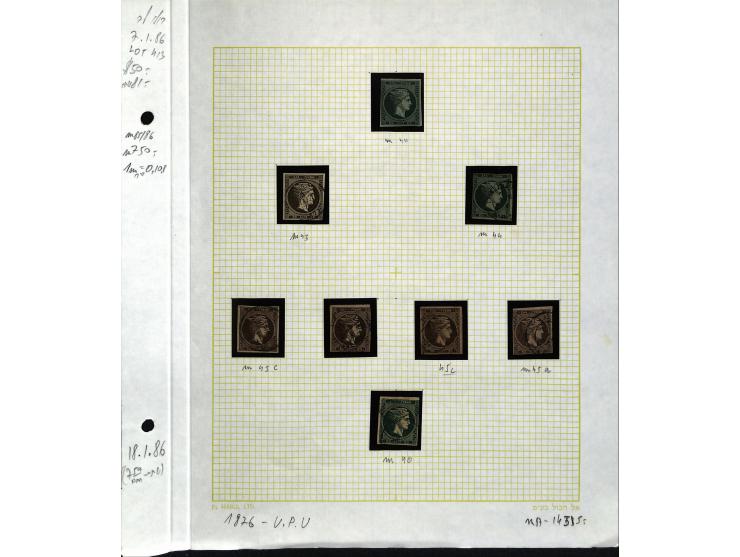 1861/1972, am Anfang meist gestempelte und ungebrauchte Sammlung auf selbstgestalteten Albenblättern, dabei guter Teil große 