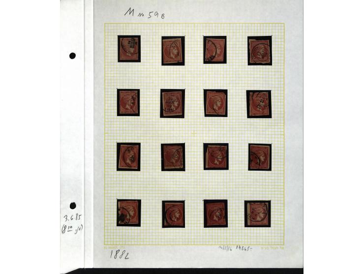 1861/1972, am Anfang meist gestempelte und ungebrauchte Sammlung auf selbstgestalteten Albenblättern, dabei guter Teil große 