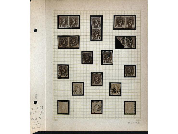 1861/1972, am Anfang meist gestempelte und ungebrauchte Sammlung auf selbstgestalteten Albenblättern, dabei guter Teil große 