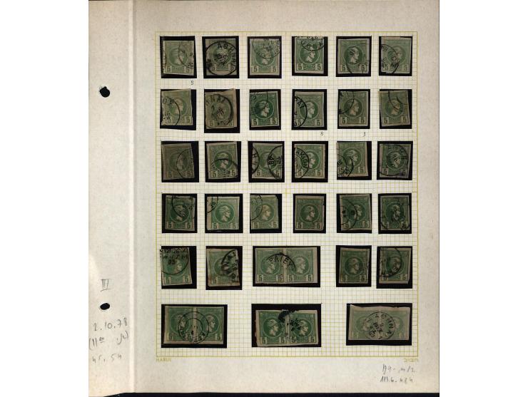 1861/1972, am Anfang meist gestempelte und ungebrauchte Sammlung auf selbstgestalteten Albenblättern, dabei guter Teil große 
