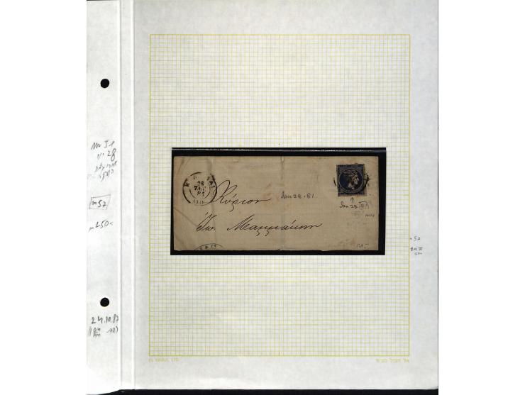 1861/1972, am Anfang meist gestempelte und ungebrauchte Sammlung auf selbstgestalteten Albenblättern, dabei guter Teil große 