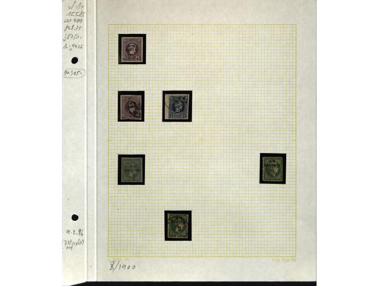 1861/1972, am Anfang meist gestempelte und ungebrauchte Sammlung auf selbstgestalteten Albenblättern, dabei guter Teil große 