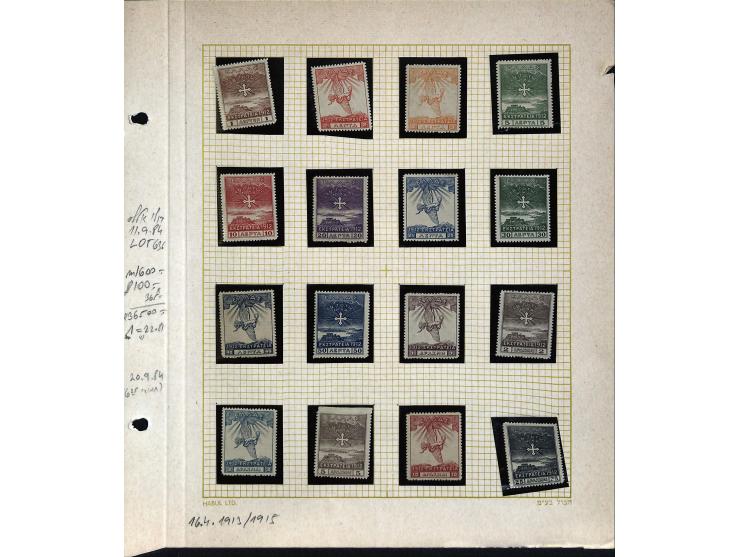 1861/1972, am Anfang meist gestempelte und ungebrauchte Sammlung auf selbstgestalteten Albenblättern, dabei guter Teil große 