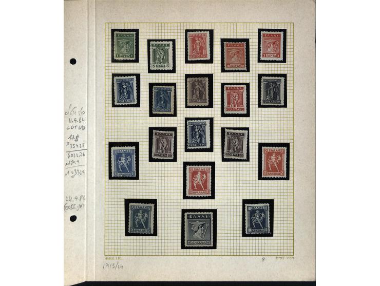 1861/1972, am Anfang meist gestempelte und ungebrauchte Sammlung auf selbstgestalteten Albenblättern, dabei guter Teil große 