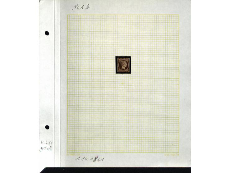1861/1972, am Anfang meist gestempelte und ungebrauchte Sammlung auf selbstgestalteten Albenblättern, dabei guter Teil große 