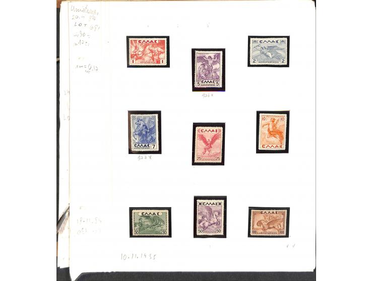 1861/1972, am Anfang meist gestempelte und ungebrauchte Sammlung auf selbstgestalteten Albenblättern, dabei guter Teil große 
