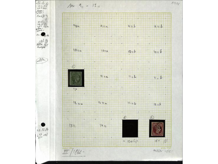 1861/1972, am Anfang meist gestempelte und ungebrauchte Sammlung auf selbstgestalteten Albenblättern, dabei guter Teil große 