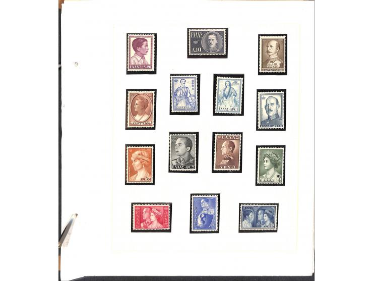 1861/1972, am Anfang meist gestempelte und ungebrauchte Sammlung auf selbstgestalteten Albenblättern, dabei guter Teil große 