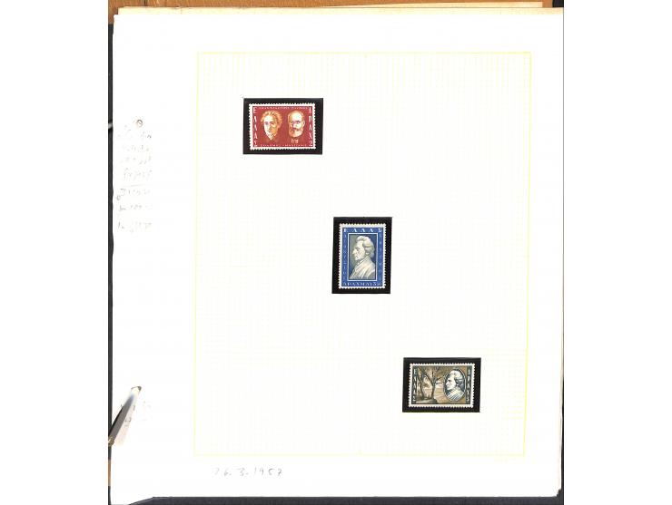 1861/1972, am Anfang meist gestempelte und ungebrauchte Sammlung auf selbstgestalteten Albenblättern, dabei guter Teil große 