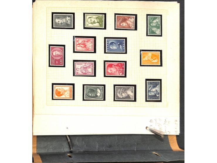 1861/1972, am Anfang meist gestempelte und ungebrauchte Sammlung auf selbstgestalteten Albenblättern, dabei guter Teil große 