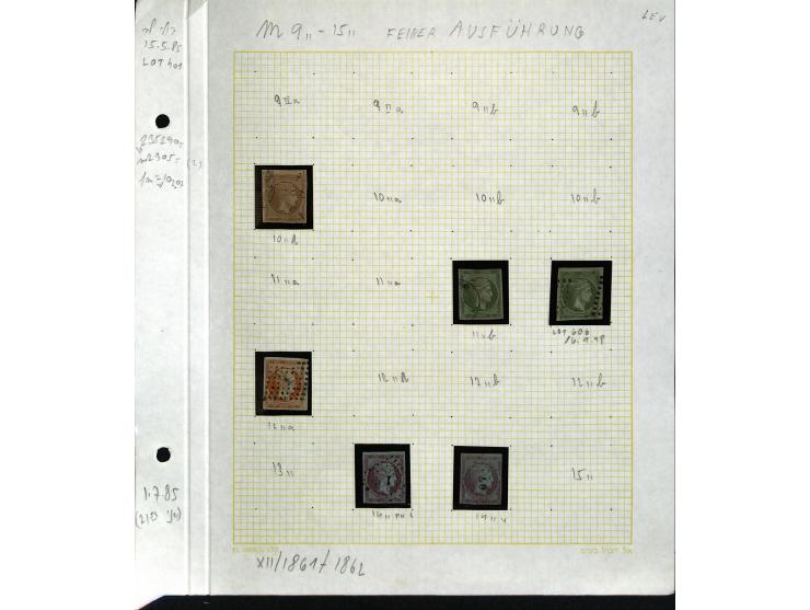 1861/1972, am Anfang meist gestempelte und ungebrauchte Sammlung auf selbstgestalteten Albenblättern, dabei guter Teil große 