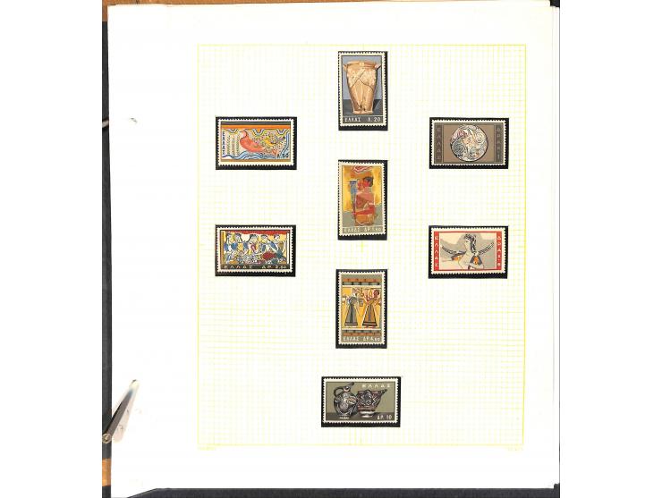 1861/1972, am Anfang meist gestempelte und ungebrauchte Sammlung auf selbstgestalteten Albenblättern, dabei guter Teil große 
