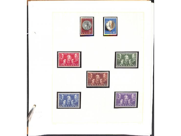 1861/1972, am Anfang meist gestempelte und ungebrauchte Sammlung auf selbstgestalteten Albenblättern, dabei guter Teil große 