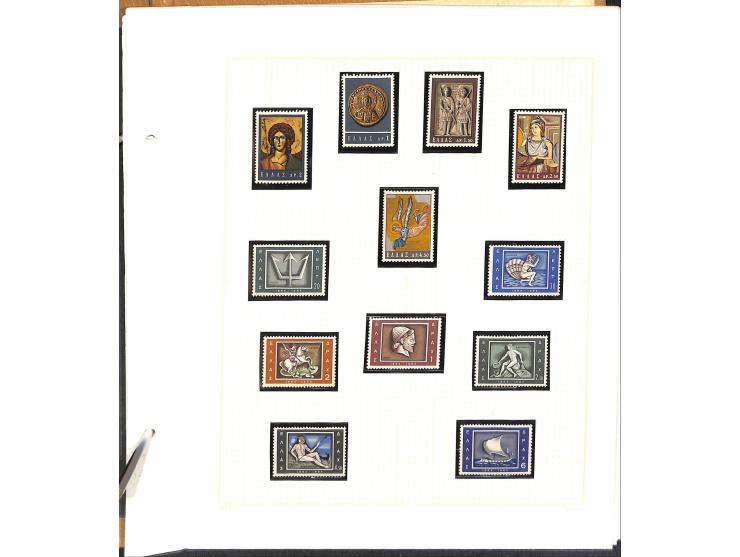 1861/1972, am Anfang meist gestempelte und ungebrauchte Sammlung auf selbstgestalteten Albenblättern, dabei guter Teil große 